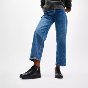 FITFLOP RALLY Black Leather High-Top Lace/Zip Sneakers – NIB, Size 10